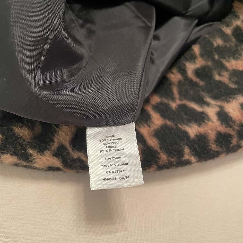 Talbots Leopard Faux Mohair Wool Pencil Skirt - Size 8 - Picture 5 of 5